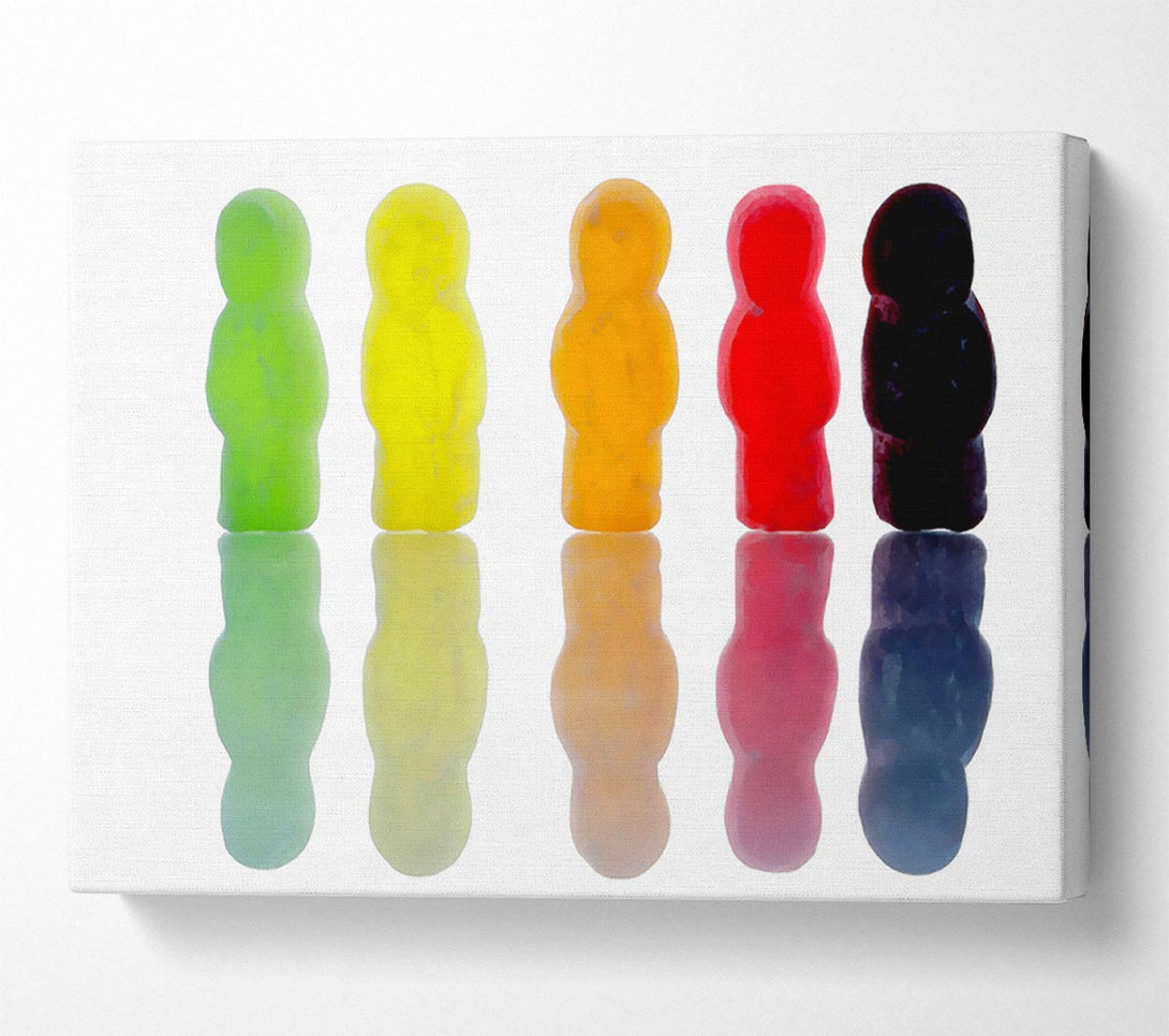  A Canvas Print of Jelly Baby March Canvas Wall Art