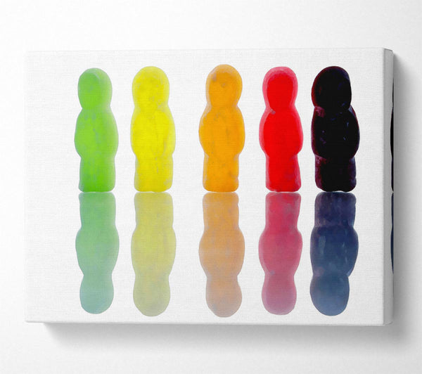  A Canvas Print of Jelly Baby March Canvas Wall Art