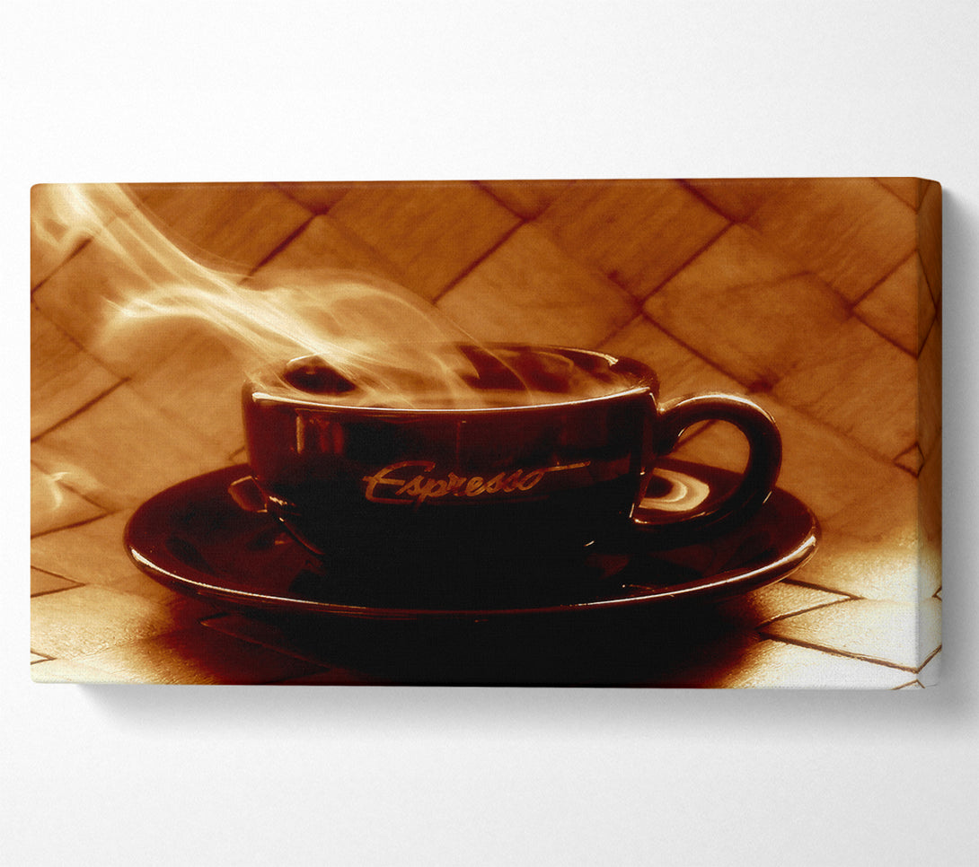  A Canvas Print of Steamy Coffee Canvas Art