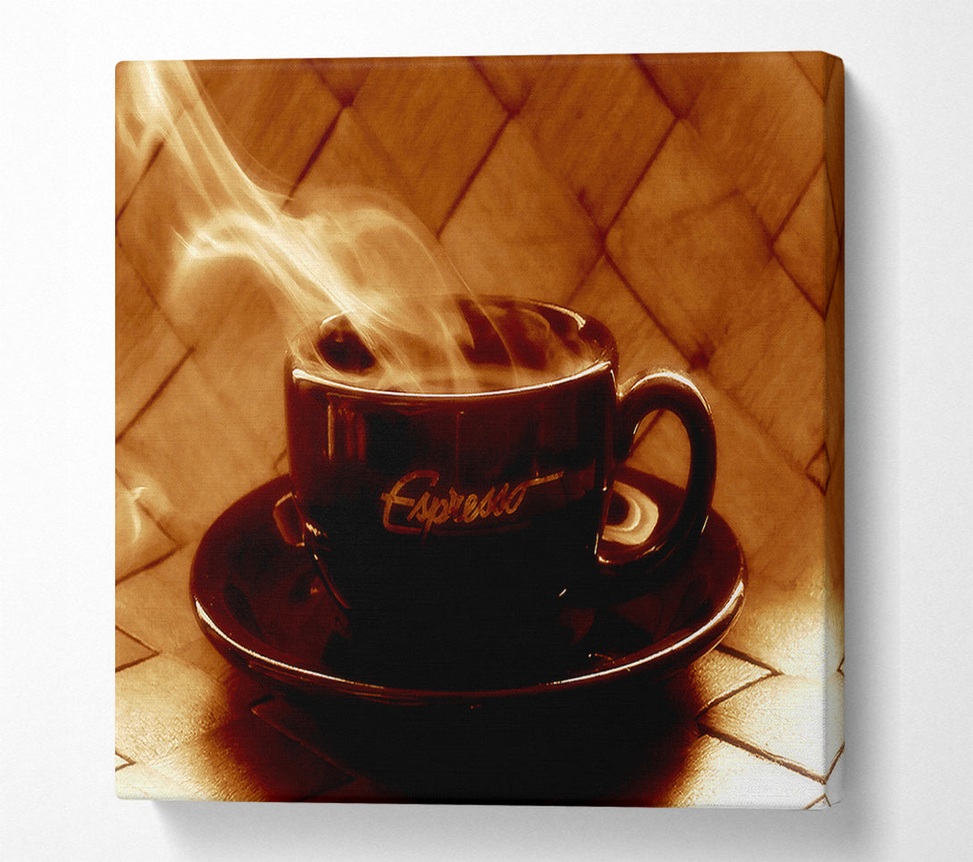  A Canvas Print of Steamy Coffee Canvas Art