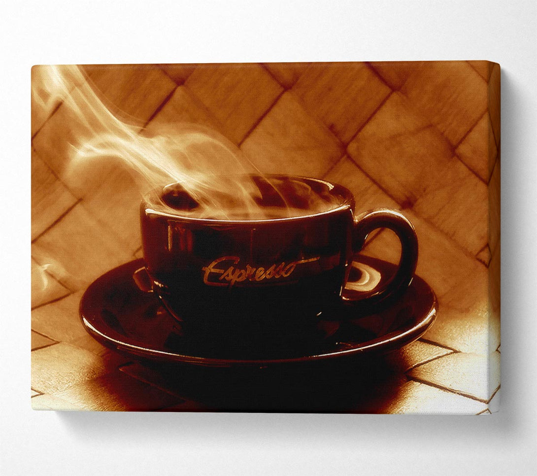  A Canvas Print of Steamy Coffee Canvas Art