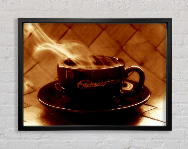 Steamy Coffee Framed Print