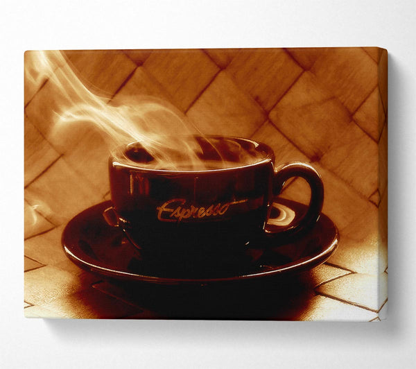  A Canvas Print of Steamy Coffee Canvas Art