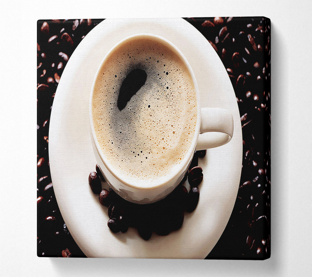  A Canvas Print of Black Coffee Froth Canvas Wall Art