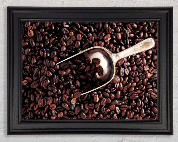 Coffee Bean Scoop Framed Print