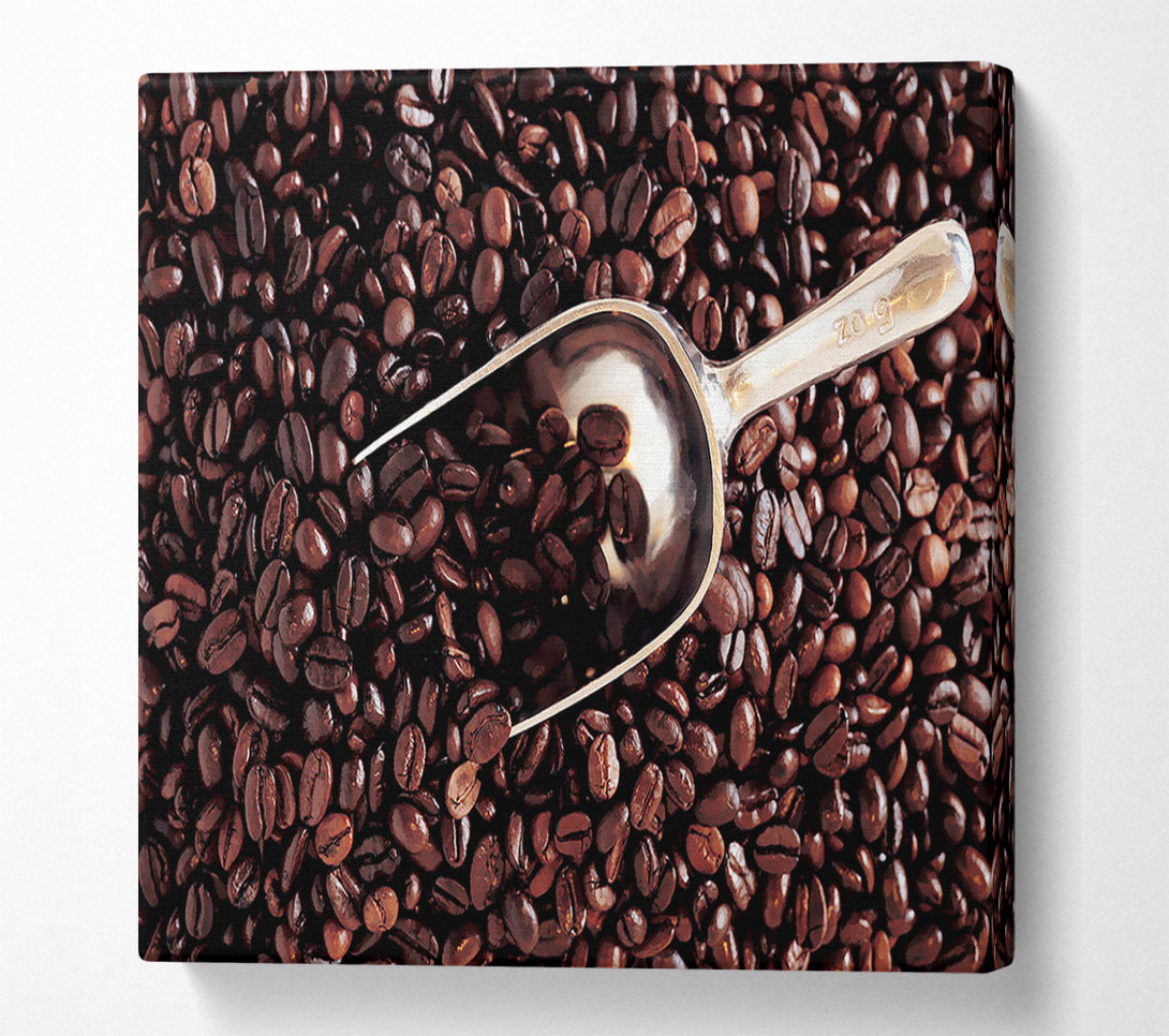  A Canvas Print of Coffee Bean Scoop Canvas Print