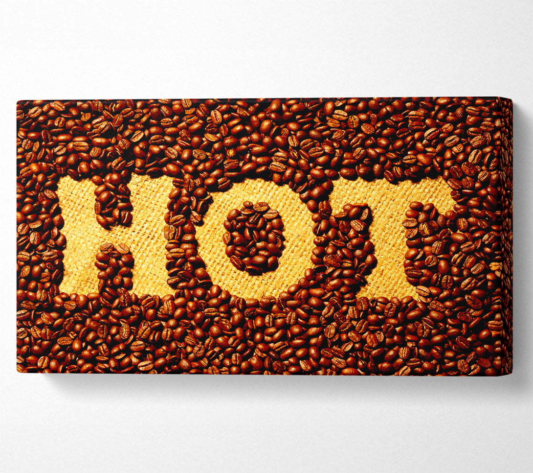  A Canvas Print of Hot Coffee Beans Canvas Wall Art