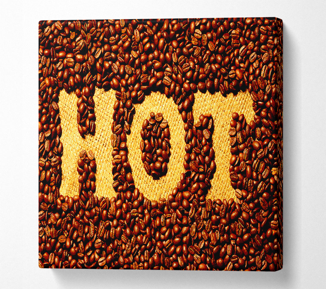 A Canvas Print of Hot Coffee Beans Canvas Wall Art