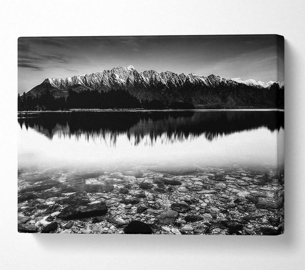  A Canvas Print of Mountain Ridge Monochrome Canvas Print