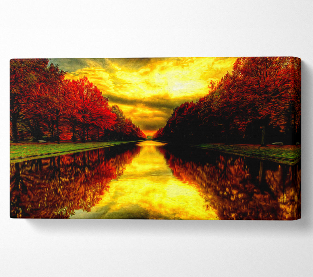  A Canvas Print of Fall Reflections Canvas Wall Art