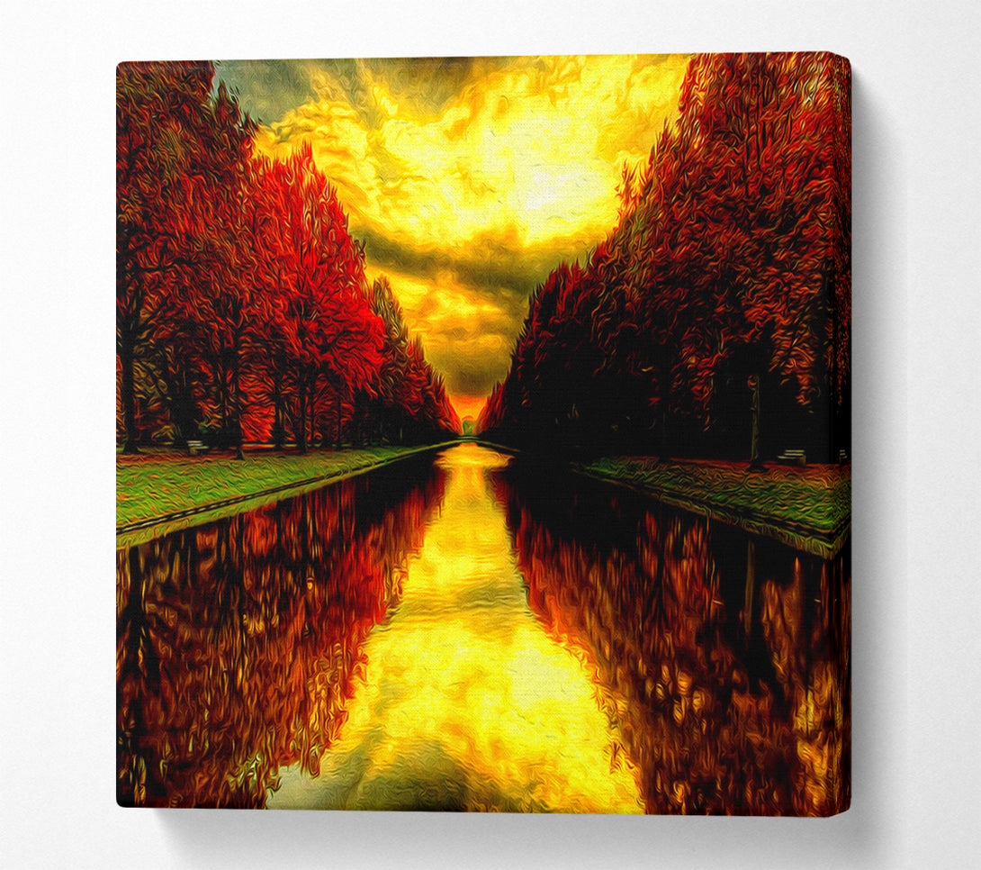  A Canvas Print of Fall Reflections Canvas Wall Art