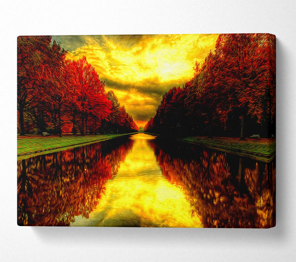  A Canvas Print of Fall Reflections Canvas Wall Art
