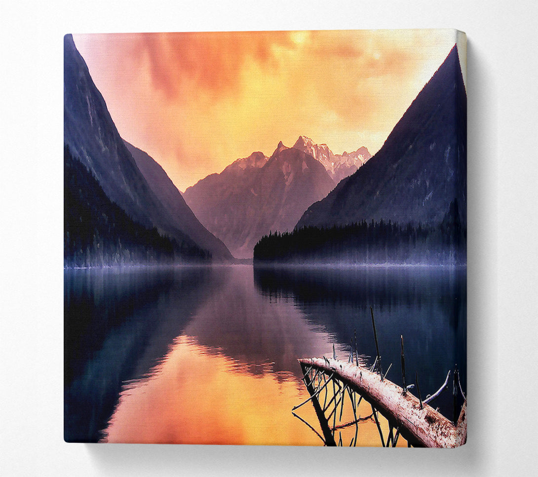  A Canvas Print of Lake Reflections Canvas Wall Art
