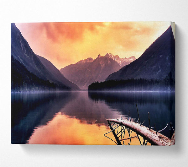  A Canvas Print of Lake Reflections Canvas Wall Art