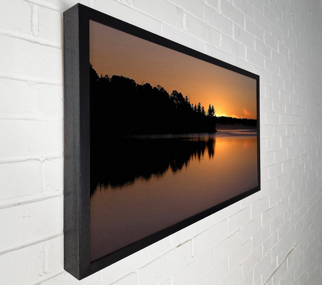  A Canvas Print of Peaceful Lake At Dusk Canvas Art