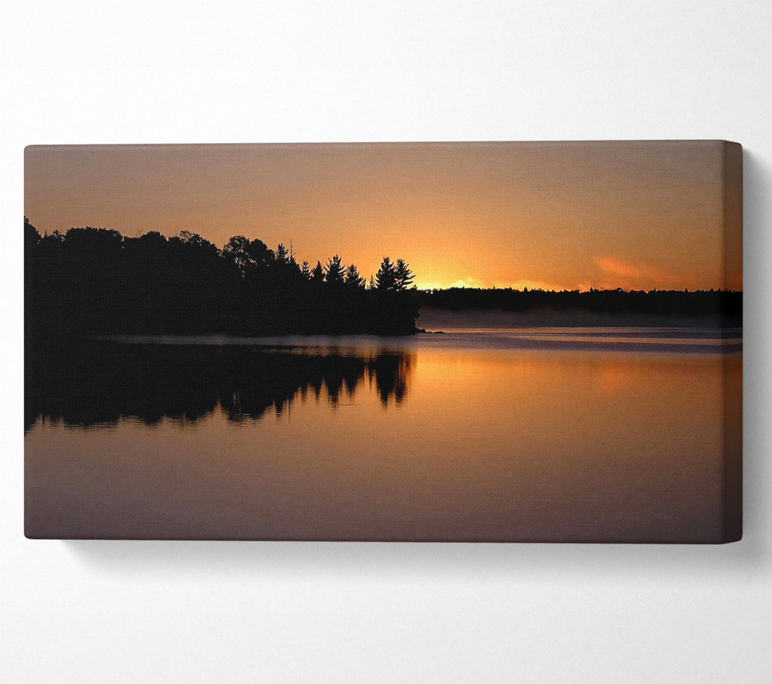  A Canvas Print of Peaceful Lake At Dusk Canvas Art
