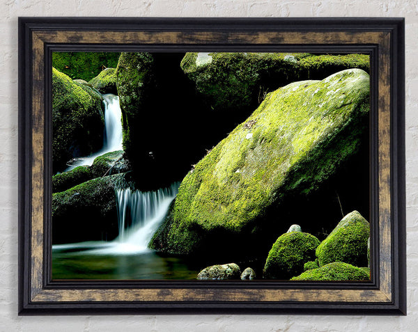 Moss Rocks Framed Print