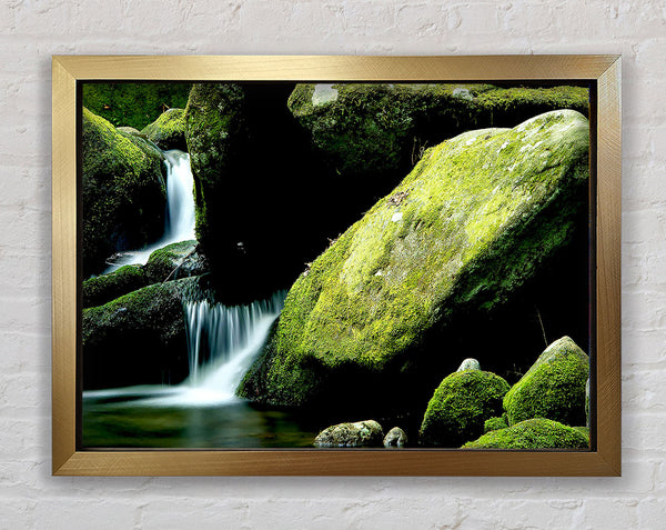 Moss Rocks Framed Print