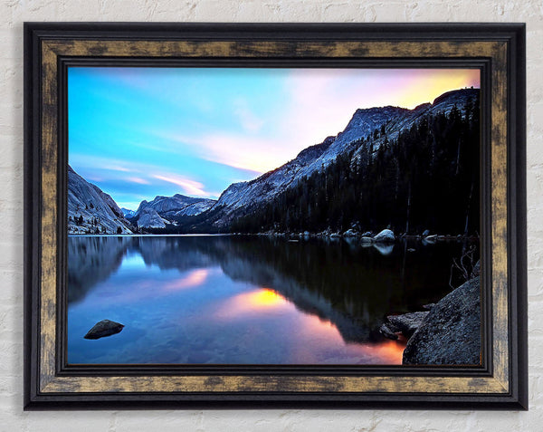 Mountain Lake Sparkle Framed Print