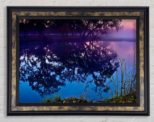 Mystic Reflections On The Lake Framed Print