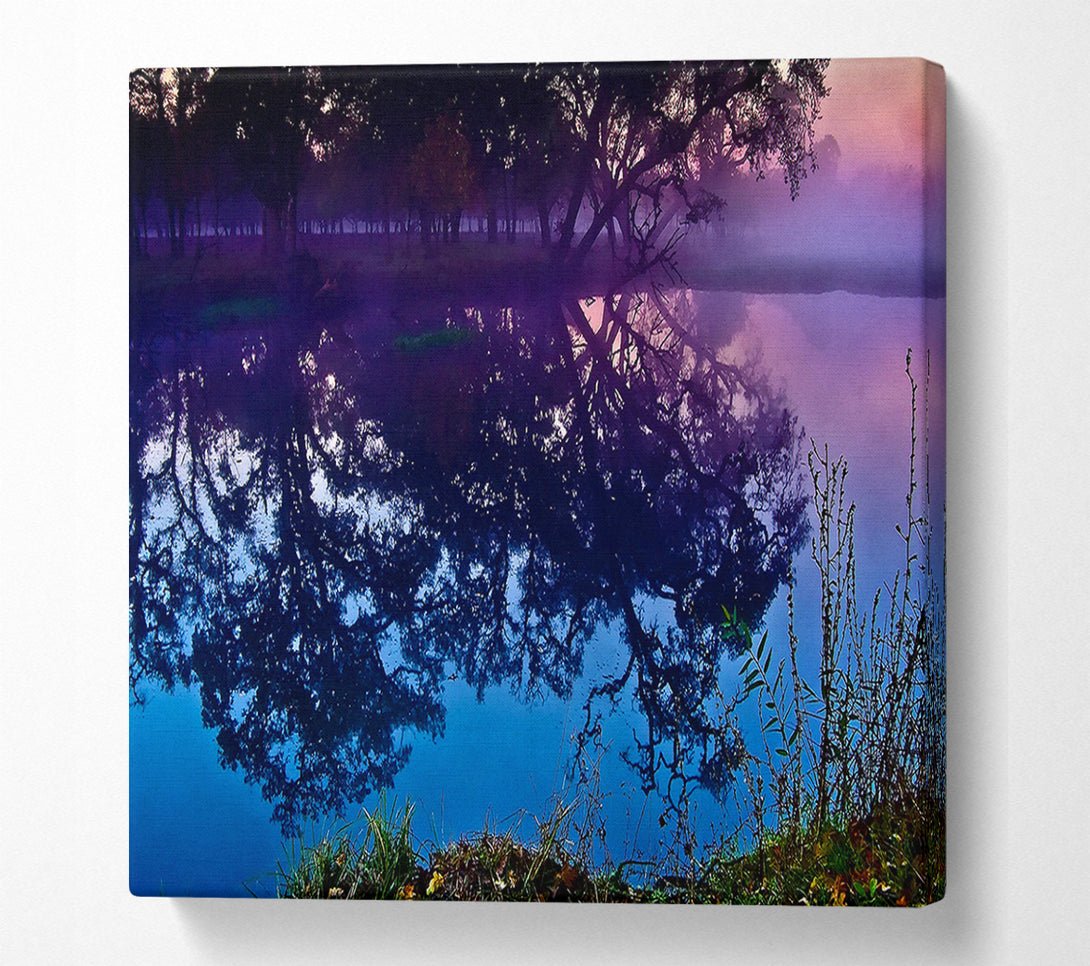  A Canvas Print of Mystic Reflections On The Lake Canvas Wall Art