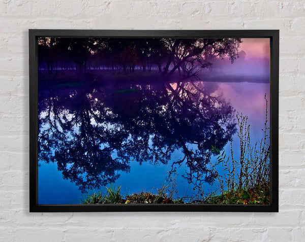 Mystic Reflections On The Lake Framed Print