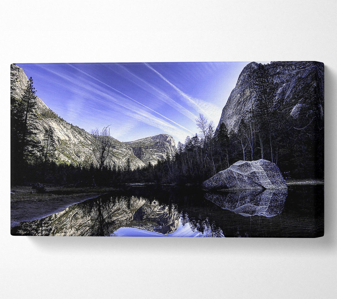  A Canvas Print of Mountain Lake Reflections Canvas Art