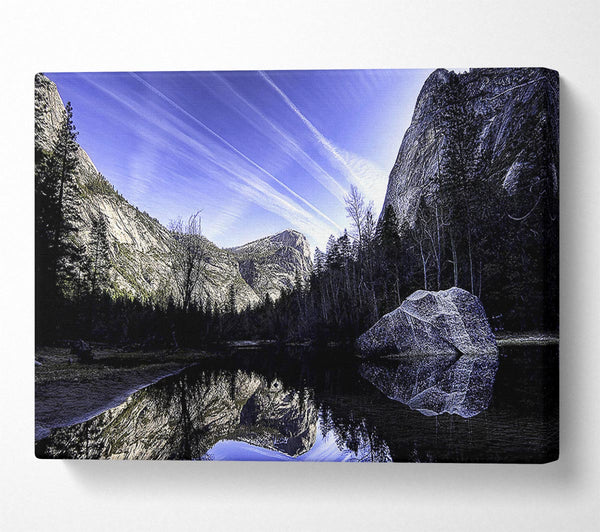  A Canvas Print of Mountain Lake Reflections Canvas Art