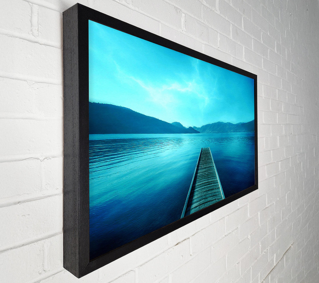  A Canvas Print of Blue Lake Dock Canvas Wall Art