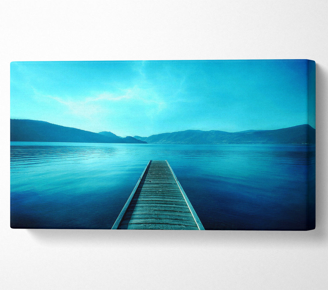  A Canvas Print of Blue Lake Dock Canvas Wall Art