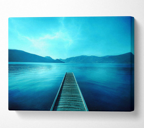  A Canvas Print of Blue Lake Dock Canvas Wall Art