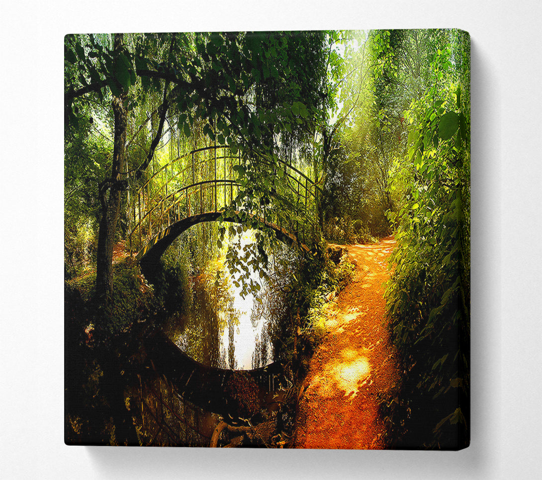  A Canvas Print of Arched Bridge Reflections Canvas Print