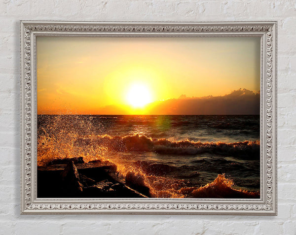 Lake Erie Saybrook Ohio Framed Print
