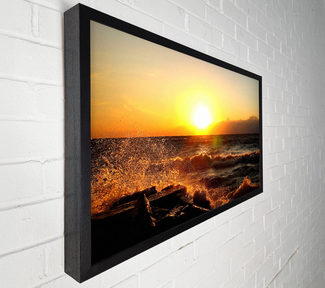  A Canvas Print of Lake Erie Saybrook Ohio Canvas Wall Art