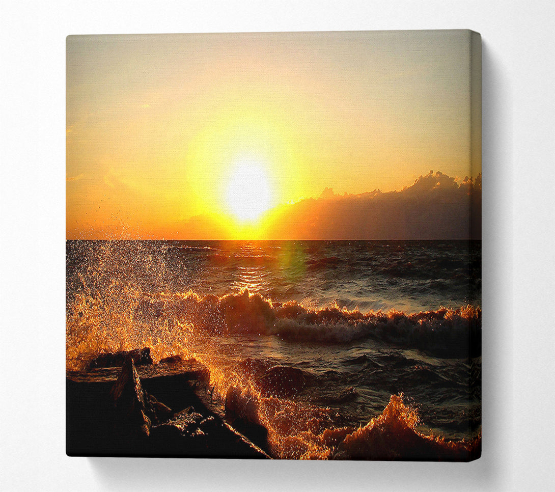  A Canvas Print of Lake Erie Saybrook Ohio Canvas Wall Art