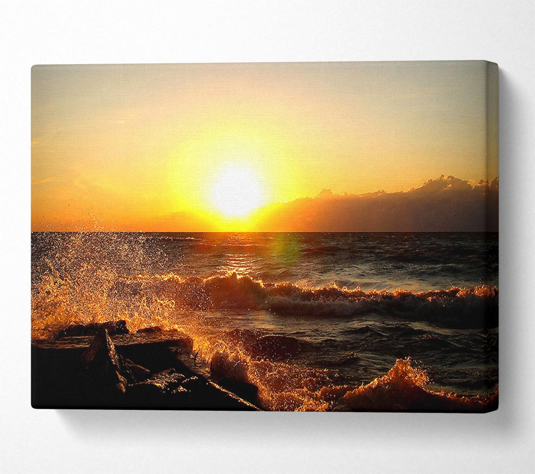  A Canvas Print of Lake Erie Saybrook Ohio Canvas Wall Art