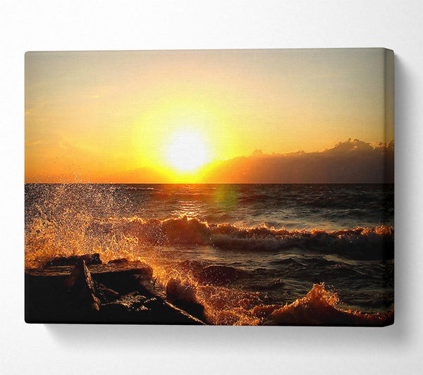  A Canvas Print of Lake Erie Saybrook Ohio Canvas Wall Art