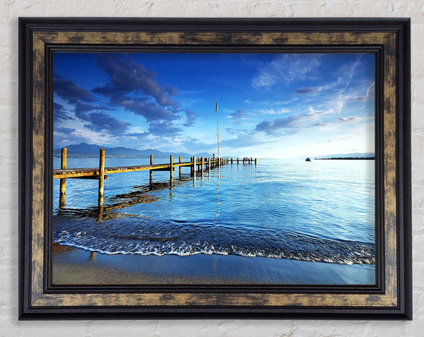 Lake Pontoon Framed Print