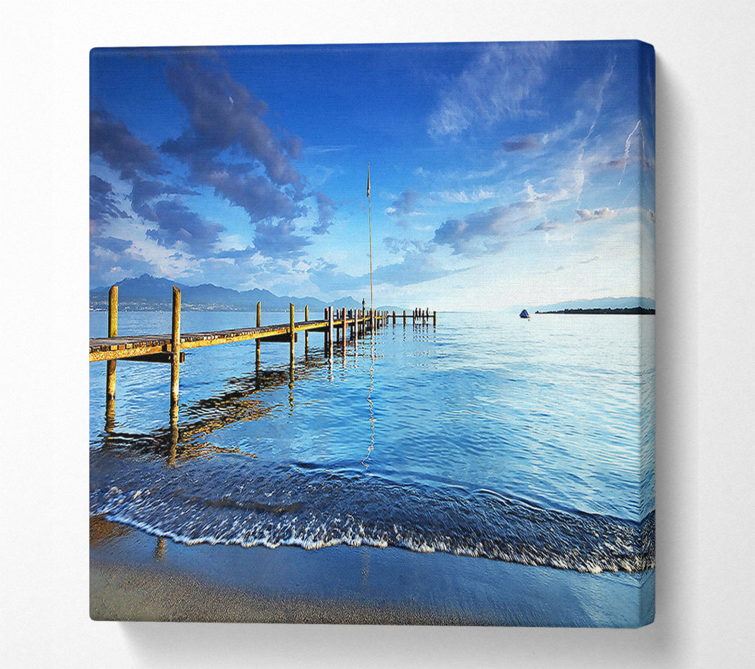  A Canvas Print of Lake Pontoon Canvas Art