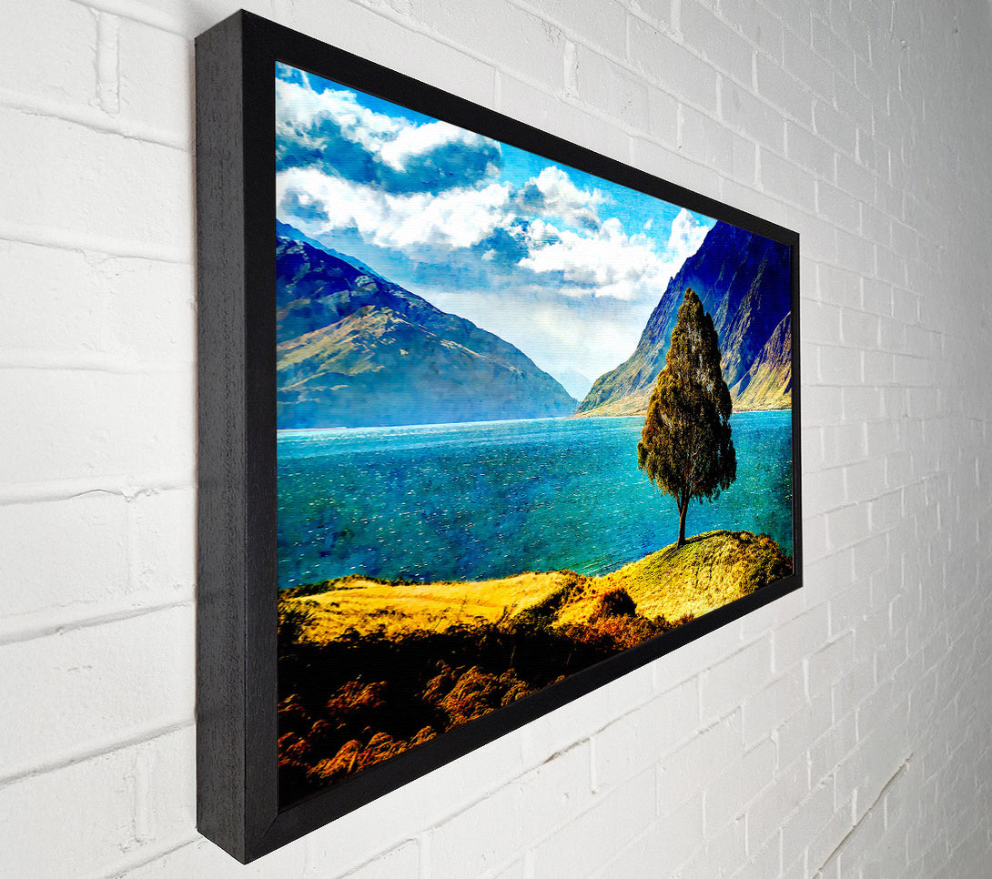  A Canvas Print of Tree By The Lake Canvas Wall Art