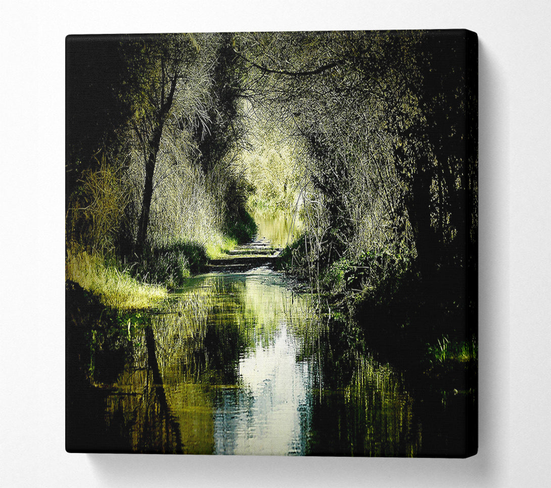  A Canvas Print of Forest Waterway Canvas Art