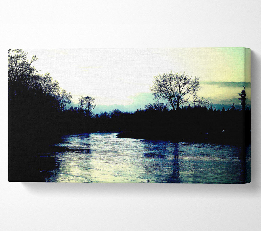  A Canvas Print of River At Dusk Canvas Art