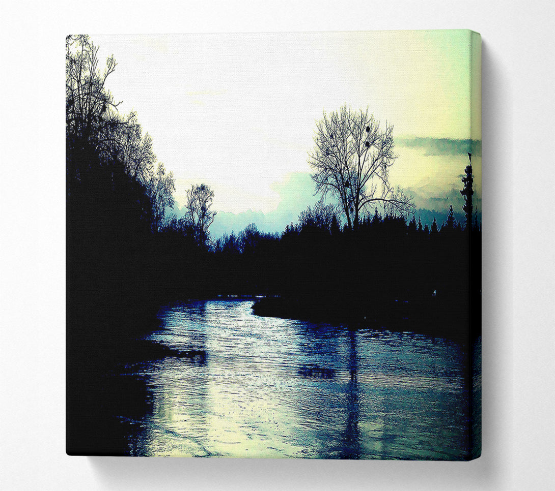  A Canvas Print of River At Dusk Canvas Art
