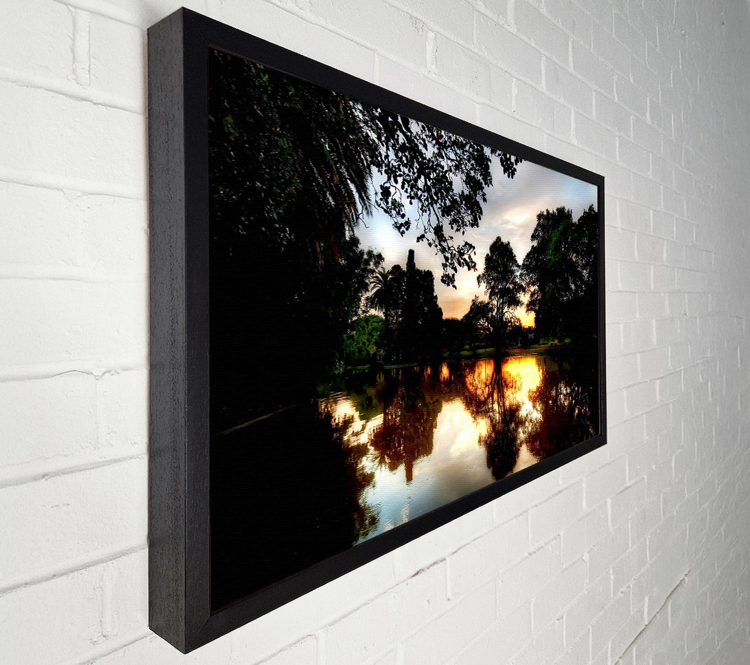  A Canvas Print of Sunset Reflection On Water Canvas Art