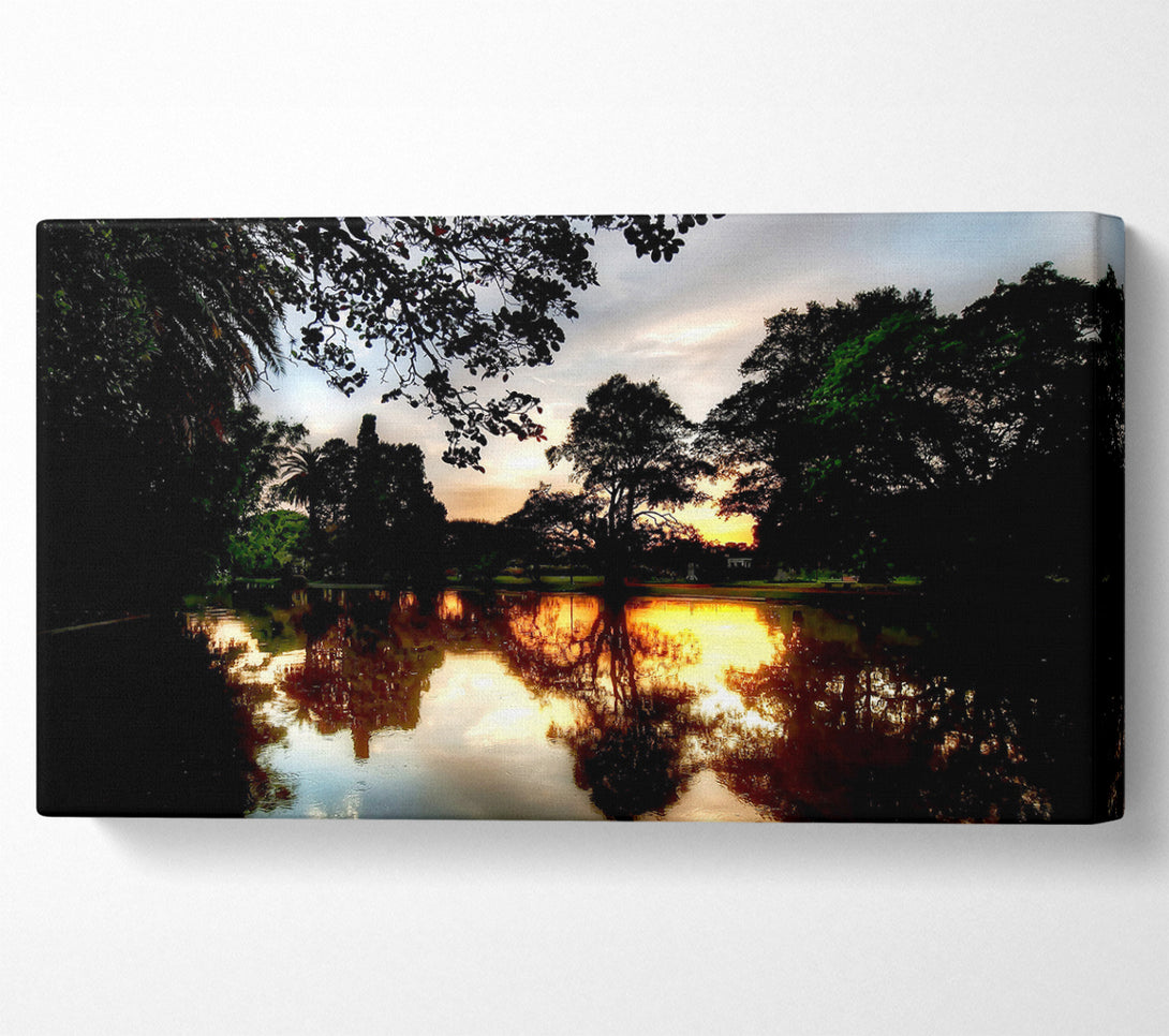  A Canvas Print of Sunset Reflection On Water Canvas Art