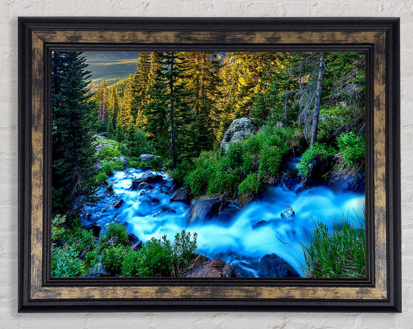The Movement Of The Mountain Lake Framed Print