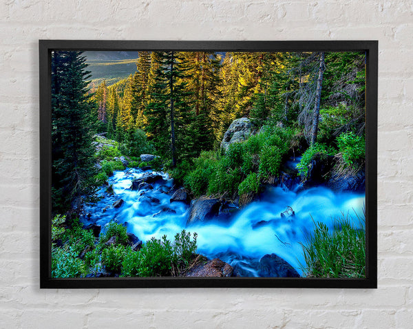 The Movement Of The Mountain Lake Framed Print