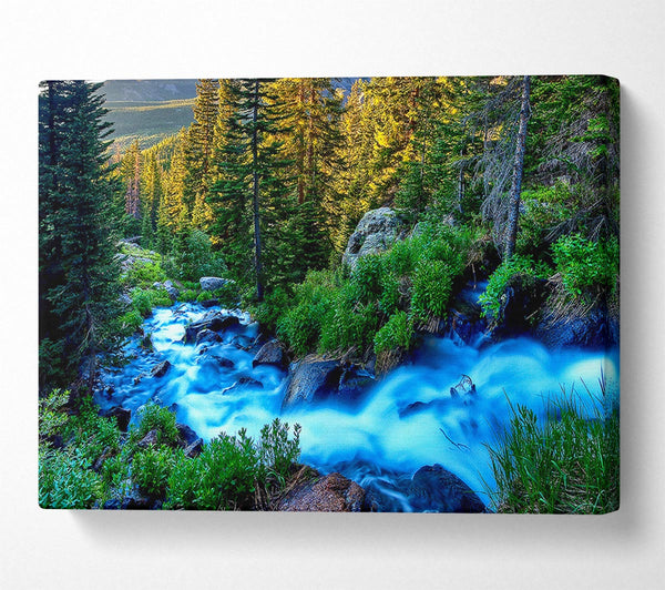 A Canvas Print of The Movement Of The Mountain Lake Canvas Art