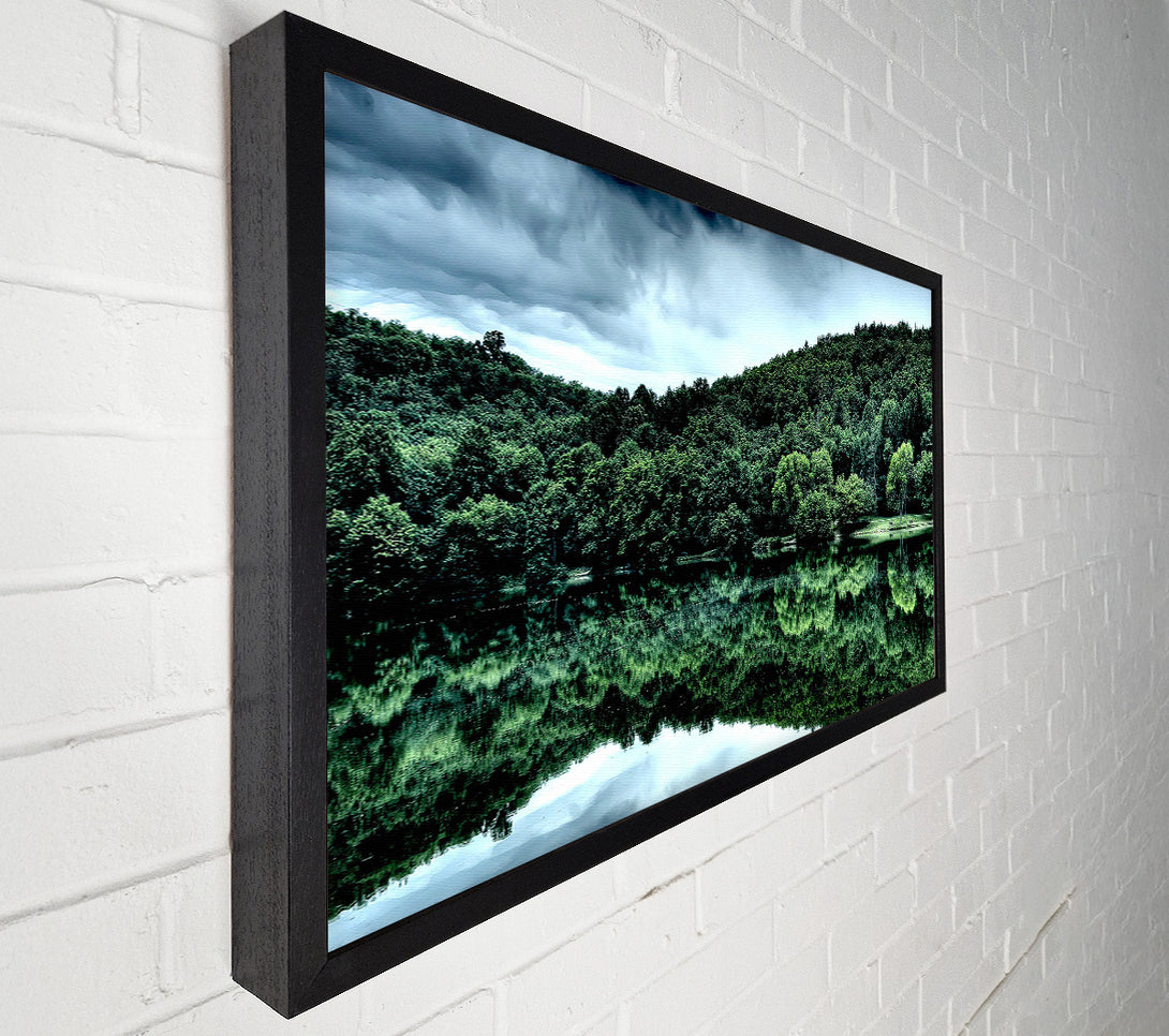 A Canvas Print of Forest Lake Reflection Canvas Wall Art