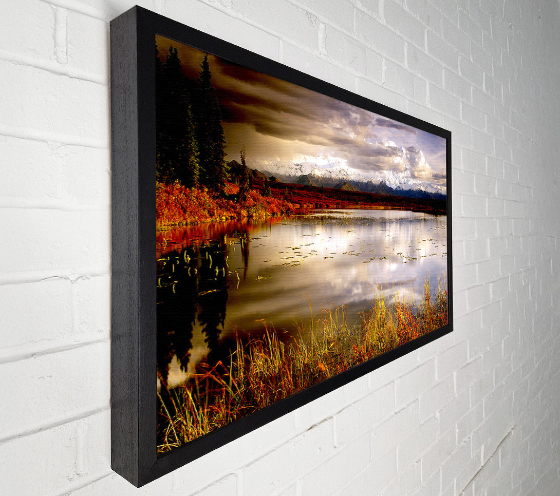  A Canvas Print of Lake Autumn Clouds Canvas Art